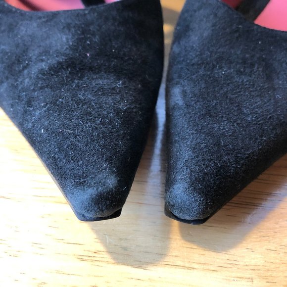 BISOU BISOU COLLECTION BLACK SUEDE WEDGE HEELS 6 * - Picture 10 of 10